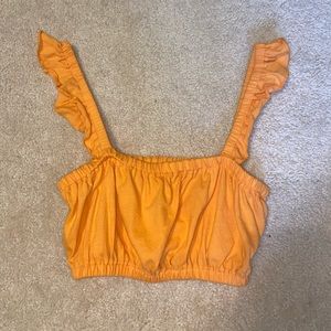 Orange/yellow me to we pacsun crop top